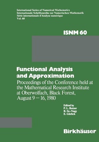 Enlarge image Cover: Functional Analysis and Approximation - Birkhäuser