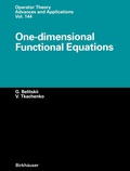 Cover: One-dimensional Functional Equations - Birkh&auml;user