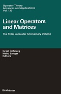 Cover: Linear Operators and Matrices - Birkh&auml;user