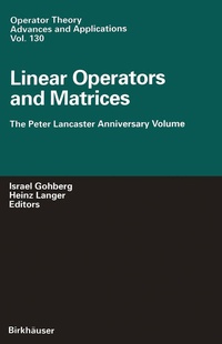 Enlarge image Cover: Linear Operators and Matrices - Birkhäuser