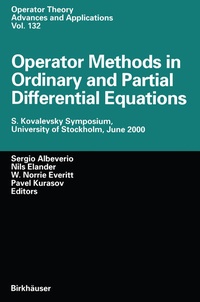 Enlarge image Cover: Operator Methods in Ordinary and Partial Differential Equations - Birkhäuser