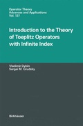 Cover: Introduction to the Theory of Toeplitz Operators with Infinite Index - Birkh&auml;user