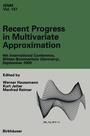 Cover: Recent Progress in Multivariate Approximation - Birkhäuser