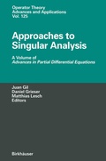 Cover: Approaches to Singular Analysis - Birkh&auml;user