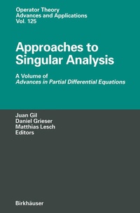 Enlarge image Cover: Approaches to Singular Analysis - Birkhäuser