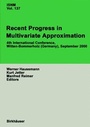 Cover: Recent Progress in Multivariate Approximation - Springer