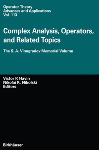 Enlarge image Cover: Complex Analysis, Operators, and Related Topics - Birkhäuser
