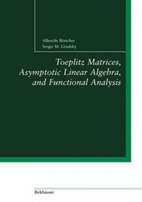 Abbildung von: Toeplitz Matrices, Asymptotic Linear Algebra, and Functional Analysis - Springer