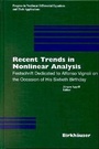 Cover: Recent Trends in Nonlinear Analysis - Springer