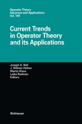 Cover: Current Trends in Operator Theory and its Applications - Birkh&auml;user
