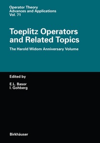 Enlarge image Cover: Toeplitz Operators and Related Topics - Birkhäuser