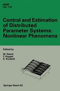 Cover: Control and Estimation of Distributed Parameter Systems: Nonlinear Phenomena - Springer