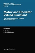 Cover: Matrix and Operator Valued Functions - Springer