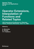 Cover: Operator Extensions, Interpolation of Functions and Related Topics - Birkh&auml;user