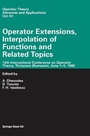 Cover: Operator Extensions, Interpolation of Functions and Related Topics - Springer