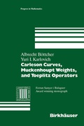 Cover: Carleson Curves, Muckenhoupt Weights, and Toeplitz Operators - Birkh&auml;user