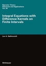Cover: Integral Equations with Difference Kernels on Finite Intervals - Birkhäuser