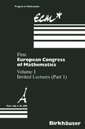 Cover: First European Congress of Mathematics - Birkh&auml;user