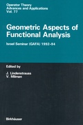 Cover: Geometric Aspects of Functional Analysis - Birkh&auml;user