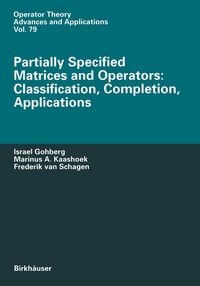 Abbildung von: Partially Specified Matrices and Operators: Classification, Completion, Applications - Birkhäuser