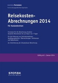 Abbildung von: Reisekosten - Abrechnungen 2014, Auslandsreisen, Formularblock - Stollfuß
