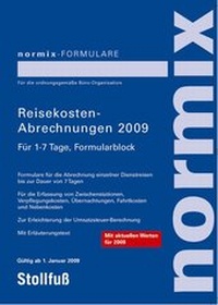 Abbildung von: Reisekosten-Abrechnungen 2009 für 1-7 Tage - Stollfuß