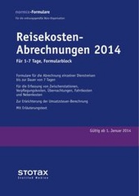 Abbildung von: Reisekosten - Abrechnungen 2014, für 1-7 Tage, Formularblock - Stollfuß