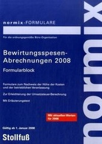 Abbildung von: Bewirtungsspesen-Abrechnungen, Ausgabe 2008 - Stollfuß