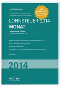 Abbildung von: Tabelle, Lohnsteuer 2014 Monat - Stollfuß