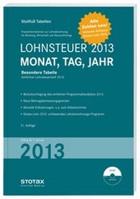 Abbildung von: Lohnsteuer 2013 Monat, Tag, Jahr - Stollfuß