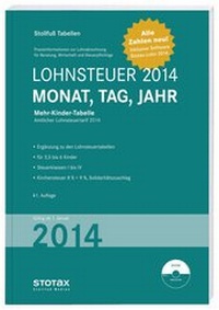 Abbildung von: Tabelle, Lohnsteuer 2014 Mehr-Kinder-Tabelle - Stollfuß