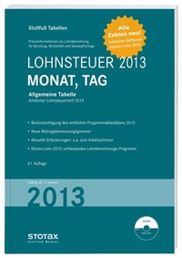 Abbildung von: Lohnsteuer 2013 Monat, Tag - Stollfuß