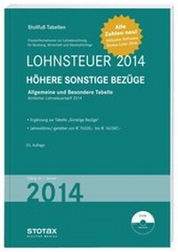 Abbildung von: Tabelle, Lohnsteuer 2014 Höhere Sonstige Bezüge - Stollfuß