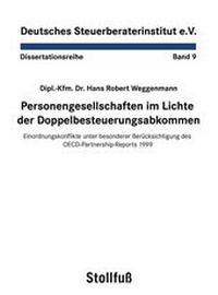 Abbildung von: Personengesellschaften im Lichte der Doppelbesteuerungsabkommen - Stollfuß