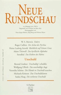 Enlarge image Cover: Neue Rundschau 2003/4 - S. Fischer