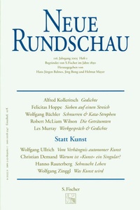 Enlarge image Cover: Neue Rundschau 2005/1 - S. Fischer