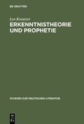 Cover: Erkenntnistheorie und Prophetie - De Gruyter Mouton
