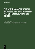Cover: Das Evangelium des Johannes - De Gruyter