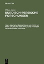 Bild: Deutsche &Uuml;bersetzung der Texte mit einer Einleitung &uuml;ber Inhalt und Form der ostkurdischen Volksepik - De Gruyter Mouton