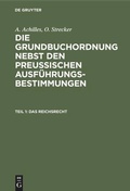 Cover: Das Reichsrecht - De Gruyter