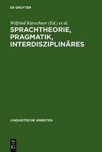 Abbildung von: Sprachtheorie, Pragmatik, Interdisziplinäres - De Gruyter