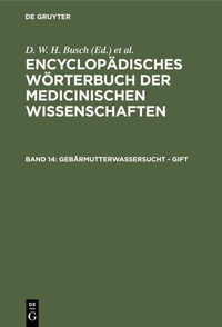 Enlarge image Cover: Gebärmutterwassersucht - Gift - De Gruyter