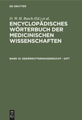 Cover: Geb&auml;rmutterwassersucht - Gift - De Gruyter