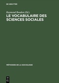 Cover: Le vocabulaire des sciences sociales - De Gruyter Mouton