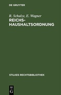 Cover: Reichshaushaltsordnung - De Gruyter