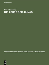 Abbildung von: Die Lehre der Jainas - De Gruyter