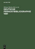 Cover: Deutsche Fernostbibliographie 1981 - De Gruyter