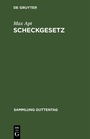 Cover: Scheckgesetz - De Gruyter