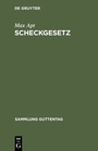 Cover: Scheckgesetz - De Gruyter