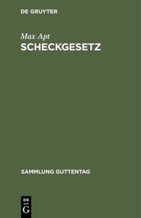 Enlarge image Cover: Scheckgesetz - De Gruyter